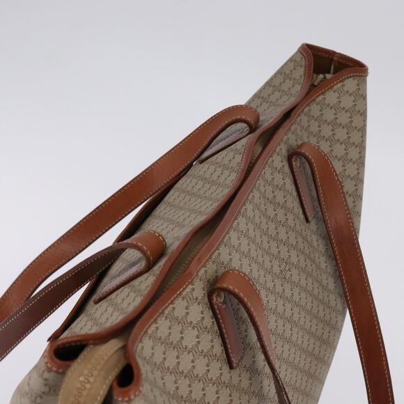 CELINE Macadam Canvas Shoulder Bag Pvc Beige Gold - Picture 6 of 12